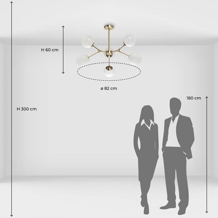 Люстра на штанге DeMarkt Оливия 9 6x60 Вт E27 306014006