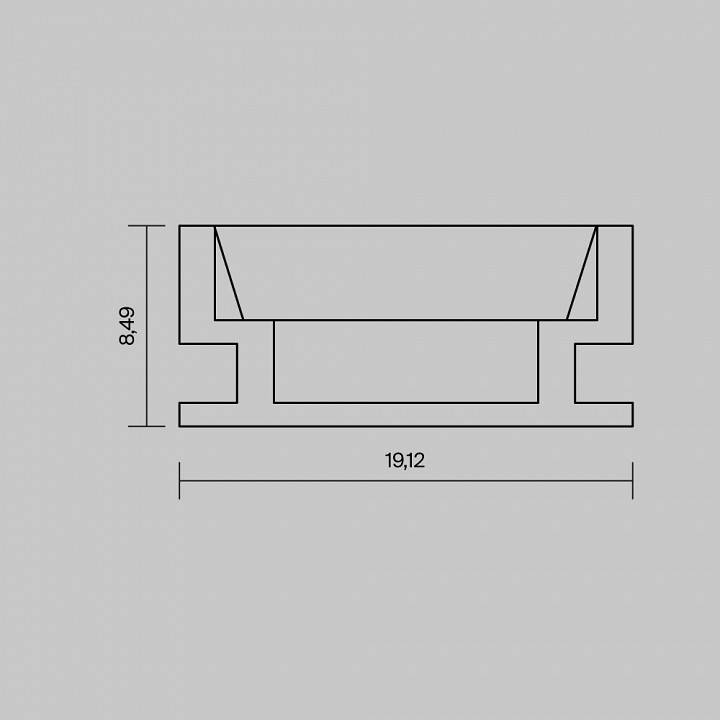 Профиль алюминиевый встраиваемый в пол Maytoni 636007