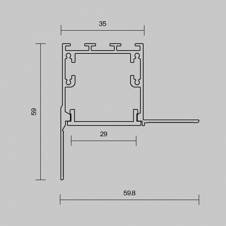 Профиль алюминиевый встраиваемый Maytoni 636014
