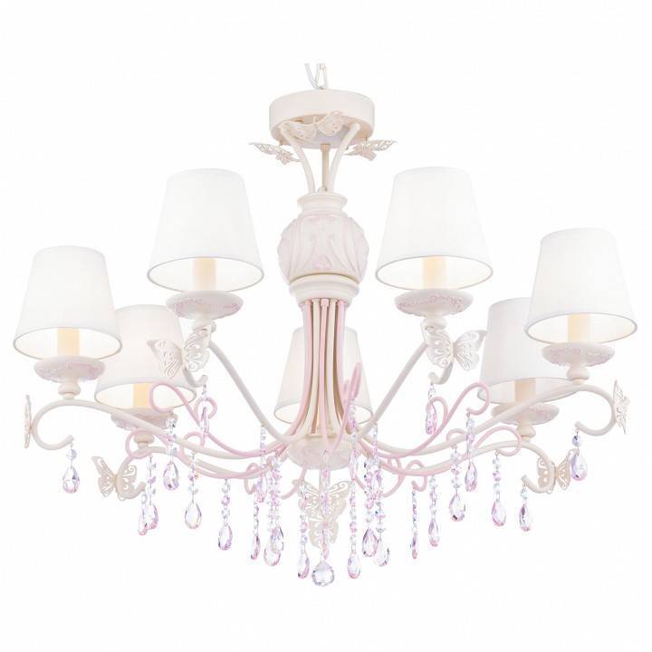 Подвесная люстра Maytoni Fiona 7 ламп Розовый ARM032-07-PK