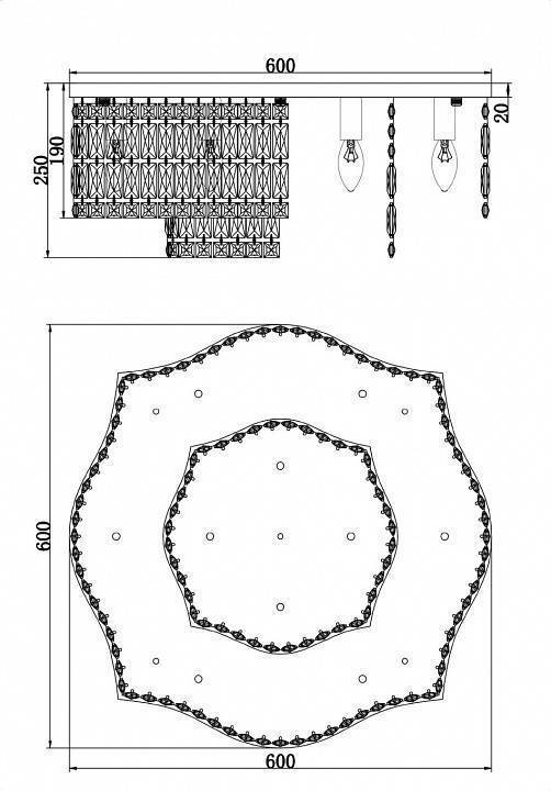 Потолочная люстра Maytoni Dune DIA005CL-10G