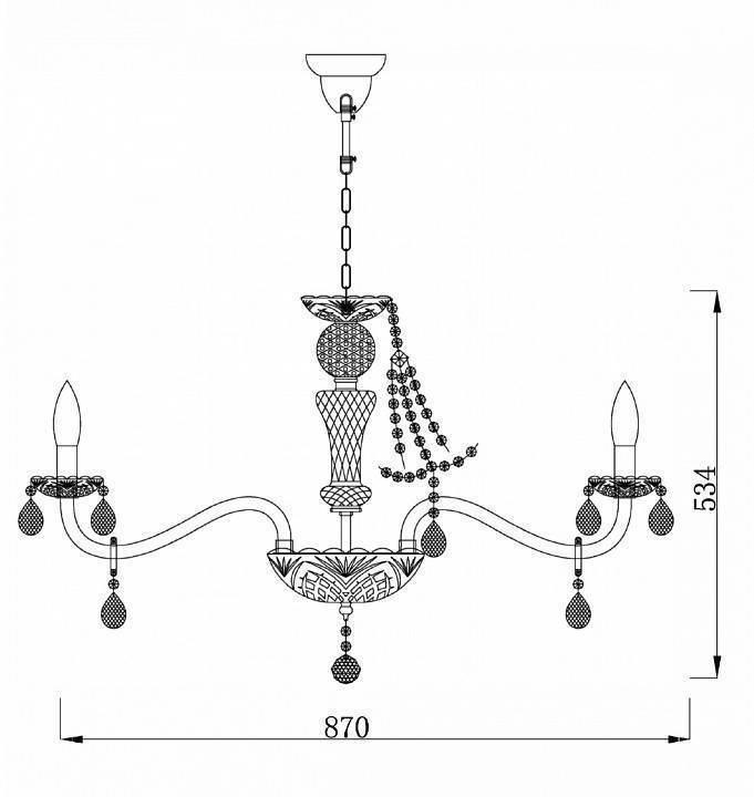 Подвесная люстра Maytoni Beatrix 10 ламп DIA019-10-G