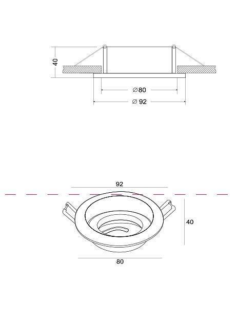 Встраиваемый светильник Maytoni Atom DL025-2-01B