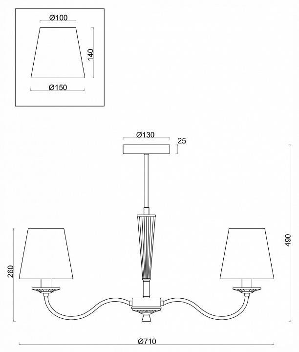 Люстра на штанге Freya Osborn FR2027PL-03N