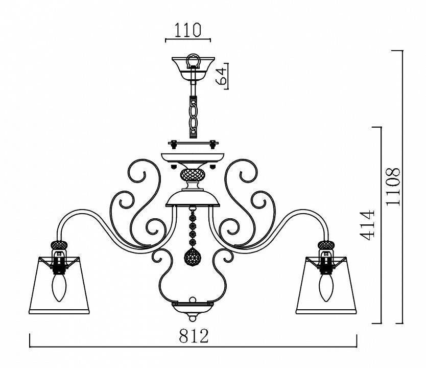 Подвесная люстра Freya Driana FR2405-PL-08-BZ