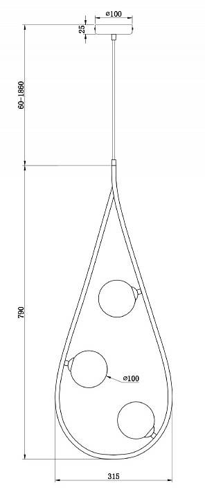 Подвесной светильник Freya Perlina FR4005PL-03B2