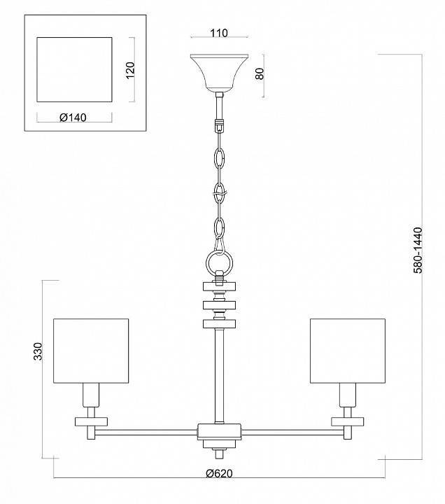 Подвесная люстра Freya Tiana 5 ламп FR5015PL-05G
