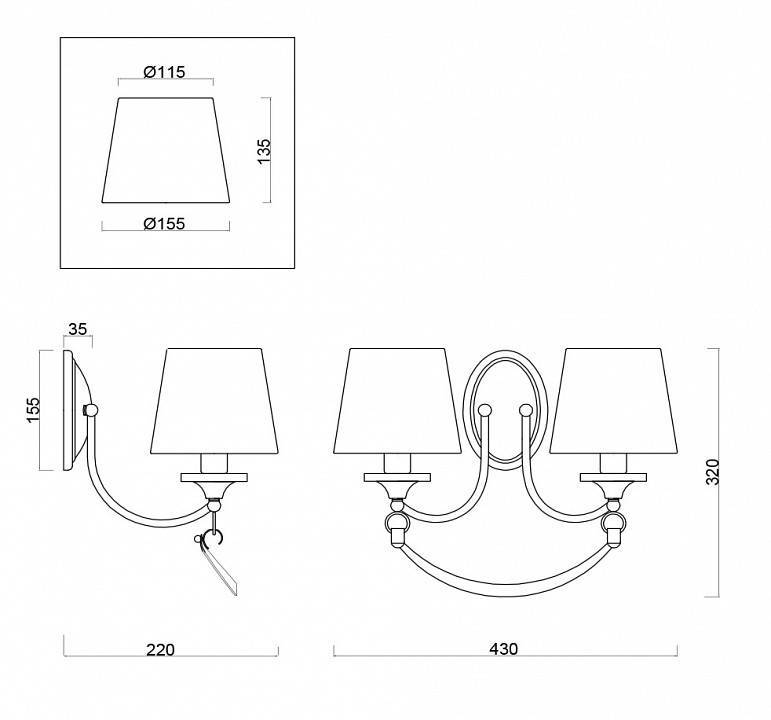 Бра Freya Ariana FR5081WL-02CH