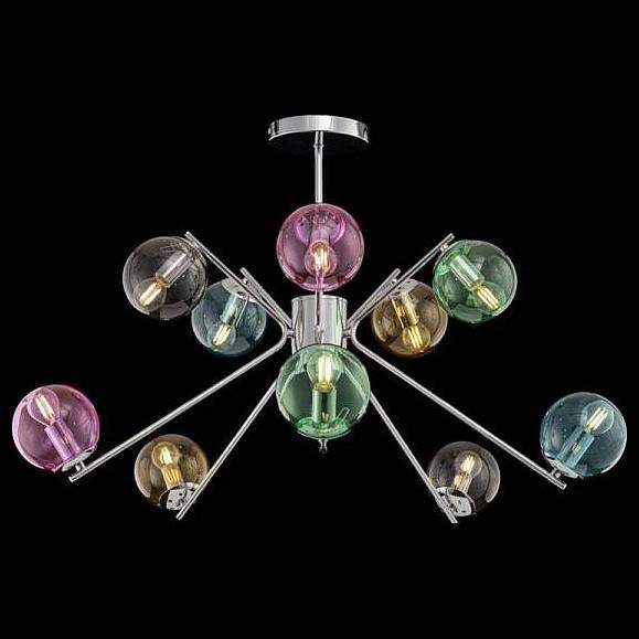 Люстра на штанге Freya Nancy 10 ламп FR5083PL-10CH