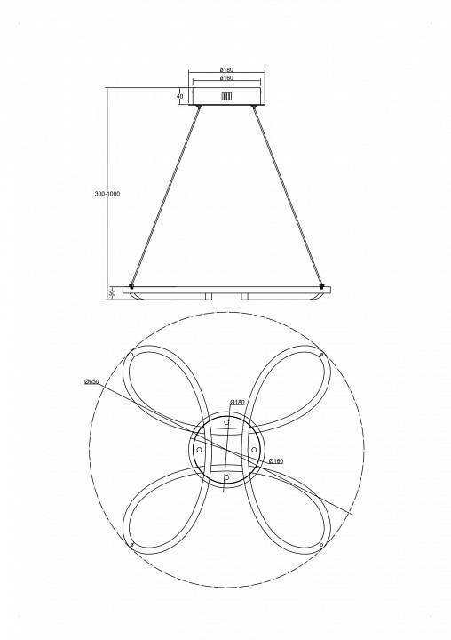 Подвесной светодиодный светильник Freya Jumbo 70 Вт FR6047PL-L70W