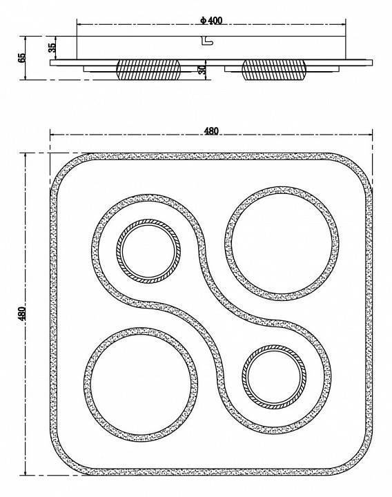 Накладной светильник Freya Lamina 95 Вт FR6049CL-L95W