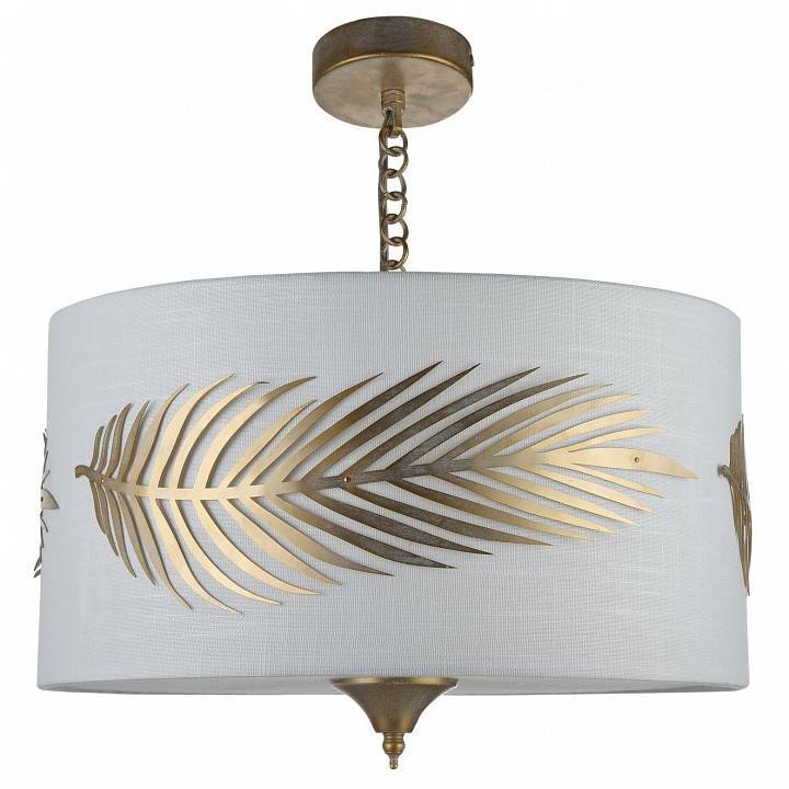 Подвесной светильник Maytoni Farn 3 лампы белый с золотом H428-PL-03-WG