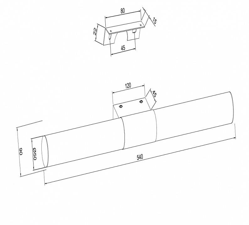Подсветка для зеркала Maytoni Aurelio 12 Вт хром MIR001WL-L12CH