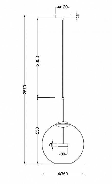 Подвесной светодиодный светильник Maytoni Cometa MOD056PL-L12G3K