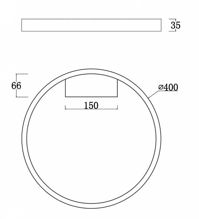 Накладной светильник Maytoni Rim 25 Вт 4000 К черный MOD058CL-L25B4K