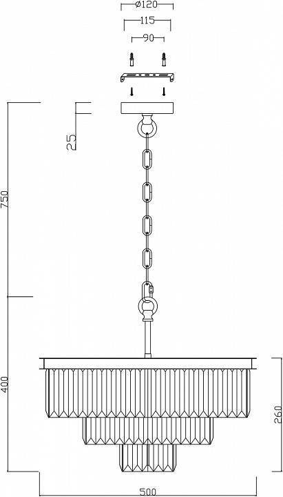 Подвесной светильник Maytoni Revero 7 ламп MOD085PL-07CH