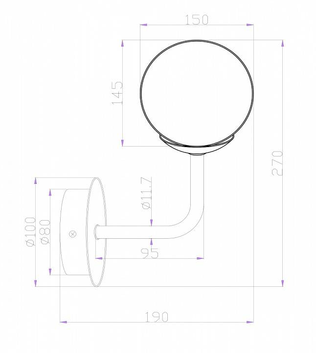 Бра Maytoni Erich MOD221-WL-01-N