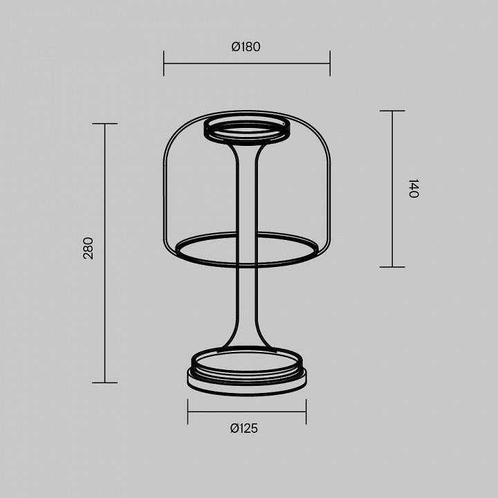 Настольная лампа декоративная Maytoni Spirito MOD286TL-L8W3K