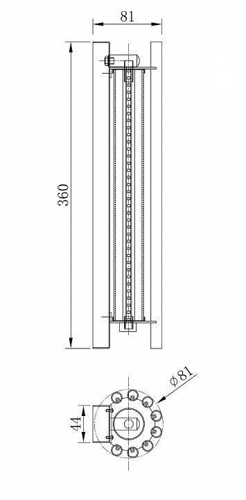 Накладной светильник Maytoni Sonata MOD410WL-L12CH3K