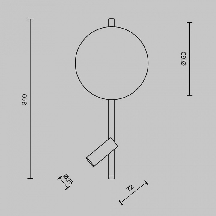 Бра с подсветкой Maytoni Solution MOD450WL-L9B3K