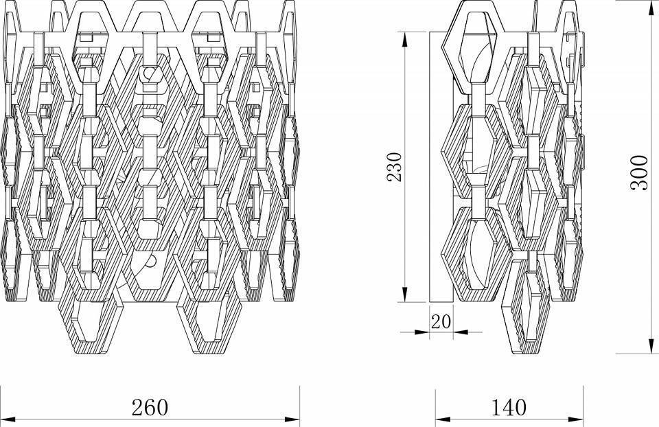 Светильник настенный Maytoni Tissage 2xE14 MOD490WL-02G