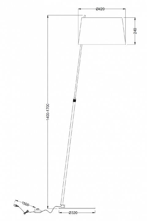Торшер Maytoni Bergamo MOD613FL-01W