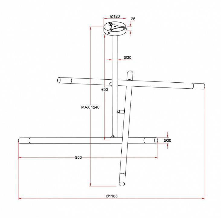 Потолочный светильник Maytoni Vigo 6xG9 MOD620CL-06B