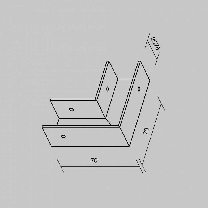Соединитель угловой L-образный для профиля Maytoni Line Elasity O-TR001-AC90