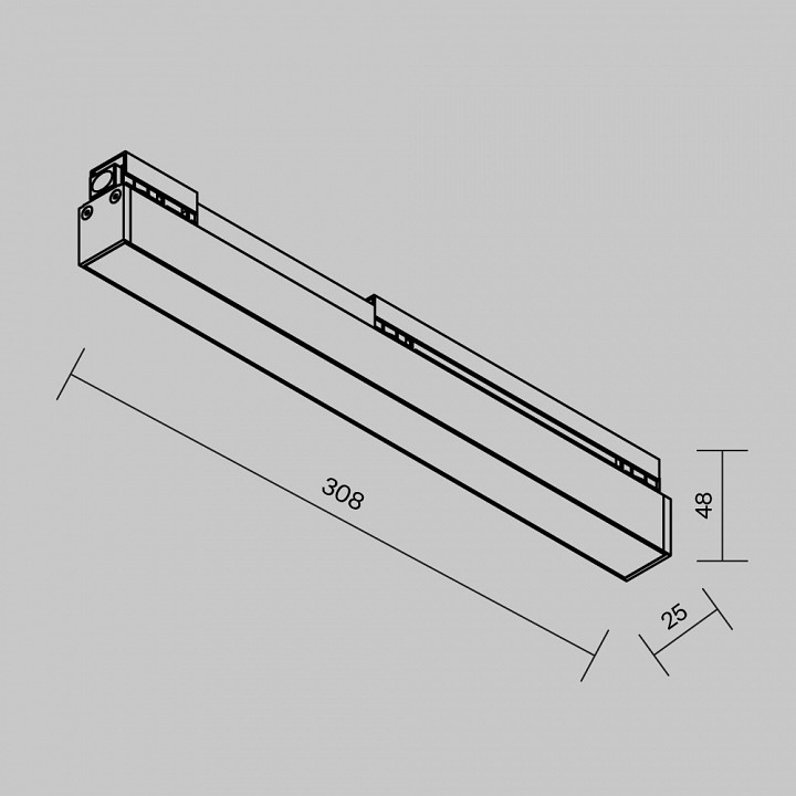 Накладной светильник Maytoni Basis 12 Вт O-TR02-1-S-12WB3K