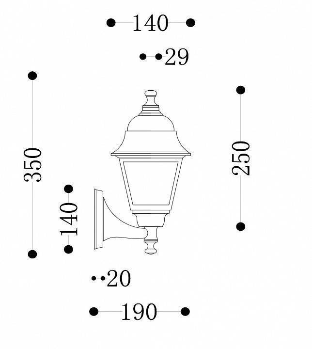 Уличный настенный светильник Maytoni Abbey Road O004WL-01B