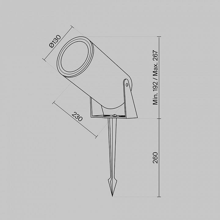 Уличный наземный светильник Maytoni Bern O050FL-L30W3K