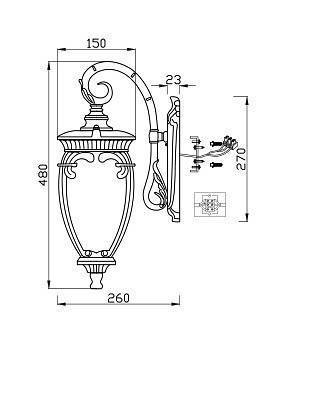 Бра Maytoni Fleur O414WL-01BZ