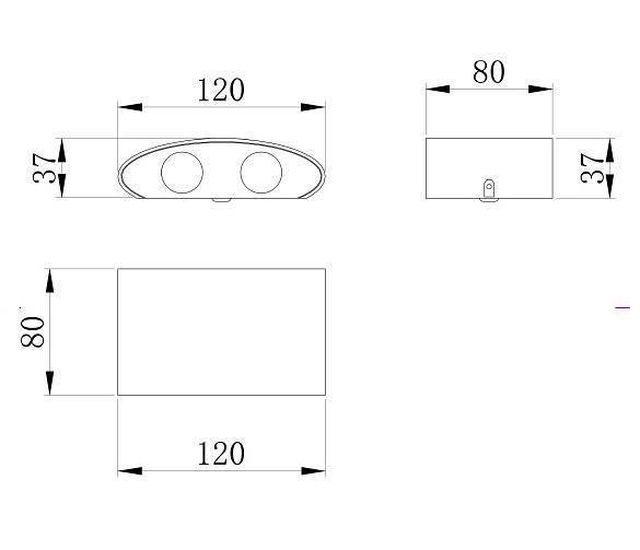 Светильник уличный настенный Maytoni Strato 4 Вт 3000K O417WL-L4W3K