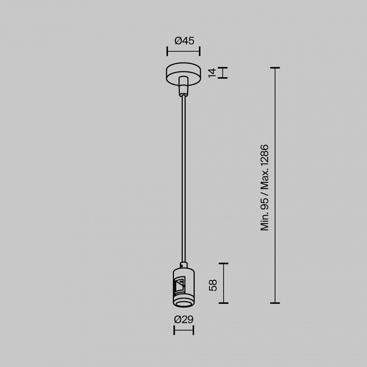 Подвес для трека Maytoni  TRA157SW-B1-PT