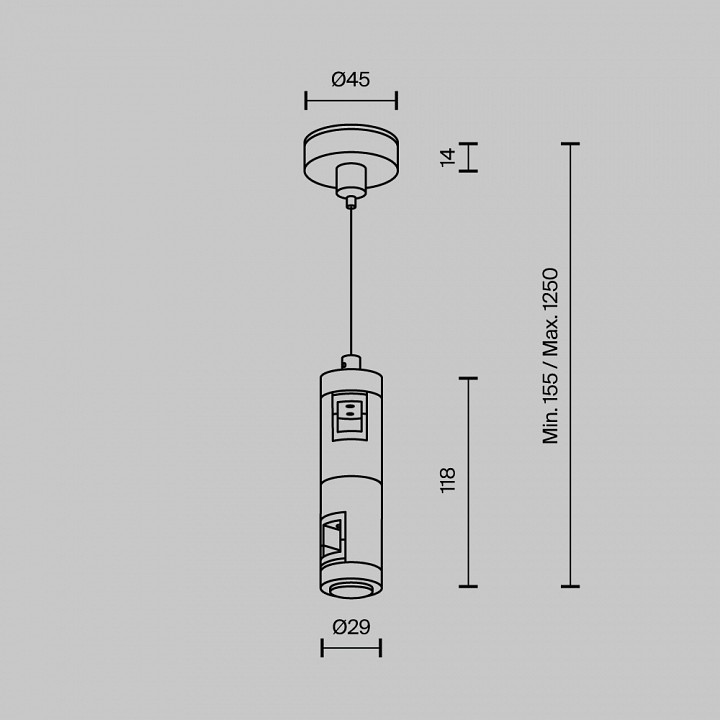 Подвес для трека Maytoni  TRA157SW-D1-PT