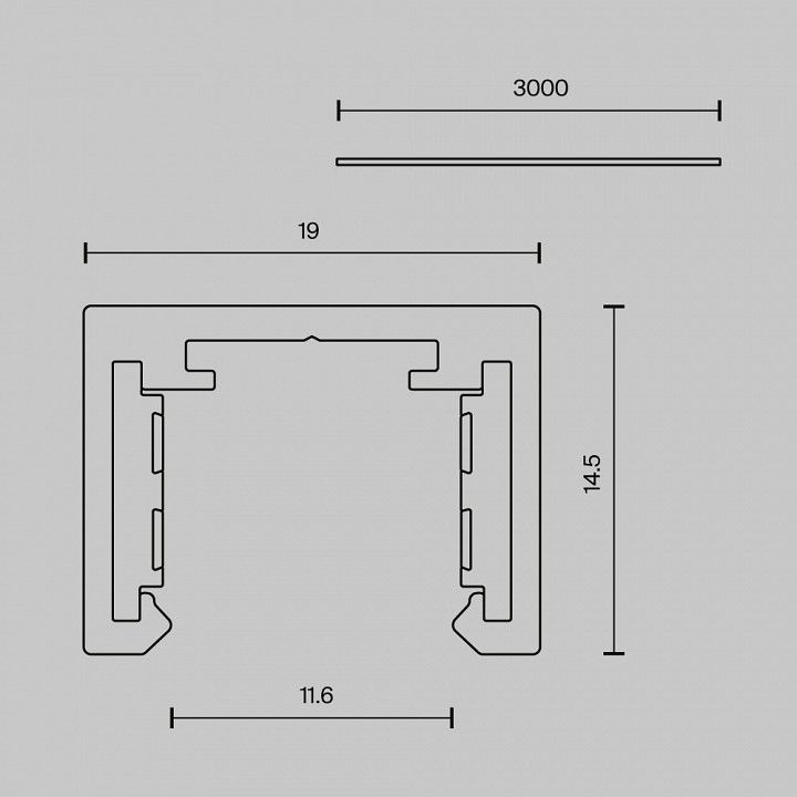 Трек накладной Maytoni Technical  TRX239-413B