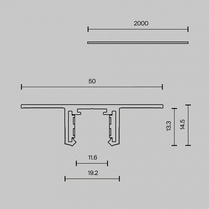 Трек встраиваемый Maytoni Technical  TRX239-422.12B