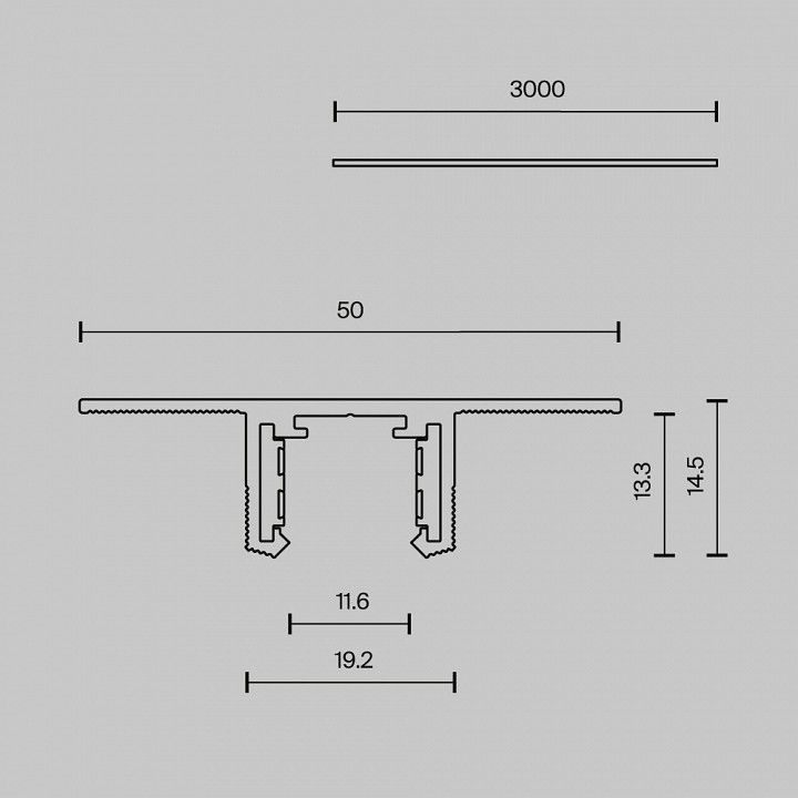 Трек встраиваемый Maytoni Technical  TRX239-423.12B