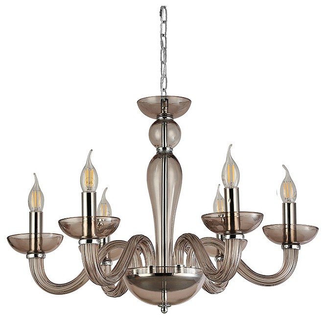 Подвесная люстра Newport ARLETTE 8646/С chrome coffee