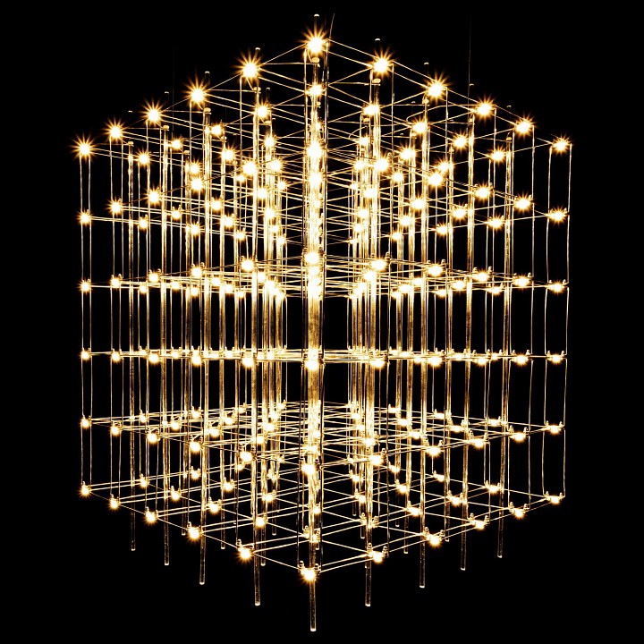 Подвесная люстра O-LUCE Cosmic Glass ячейка 15х15 см 1094011-6