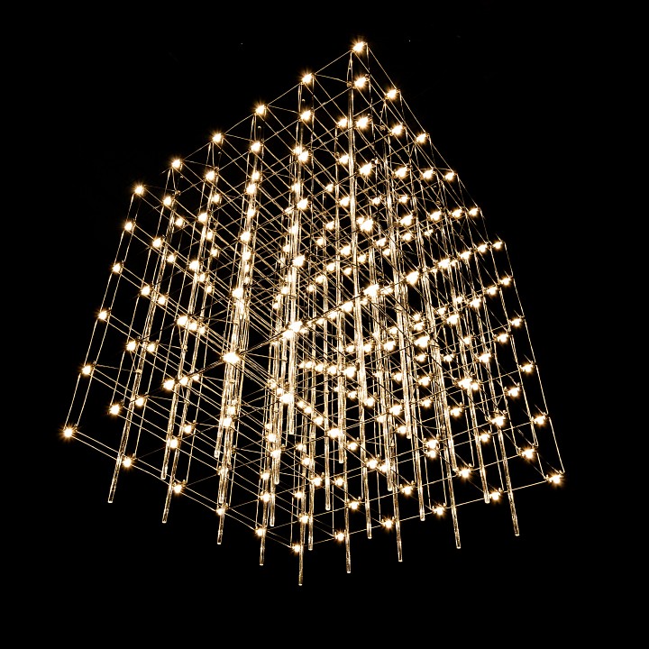 Подвесная люстра O-LUCE Cosmic Glass ячейка 15х15 см 1094011-6