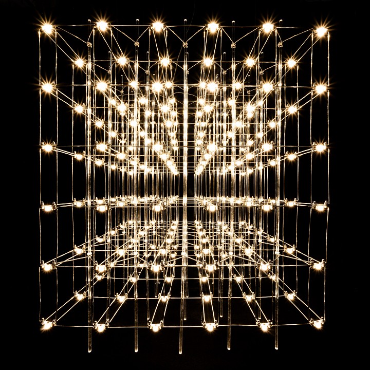 Подвесная люстра O-LUCE Cosmic Glass ячейка 15х15 см 1094011-6