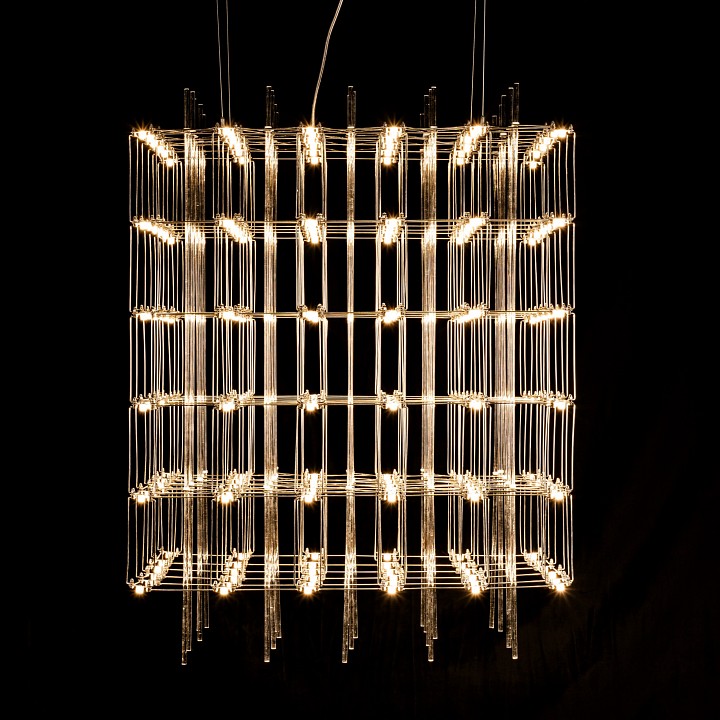 Подвесная люстра O-LUCE Cosmic Glass ячейка 15х15 см 1094011-6