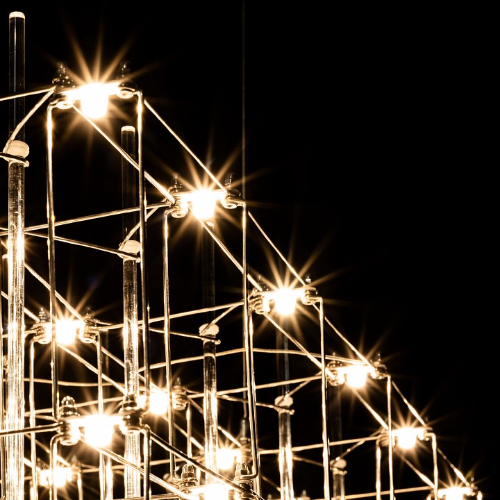 Подвесная люстра O-LUCE Cosmic Glass ячейка 15х15 см 1094011-6