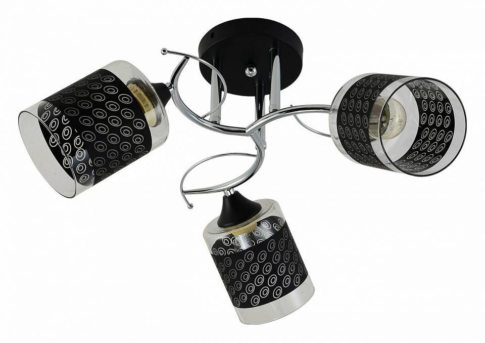 Потолочная люстра Reluce 01316-0.3-03 BK+CR