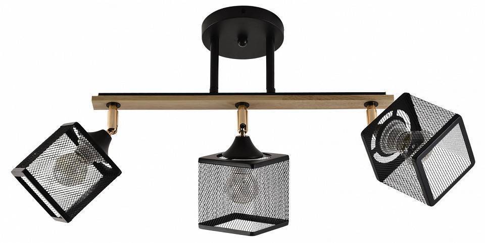 Светильник на штанге Reluce 01591 01591-3.3-03B BK+FGD+WOOD