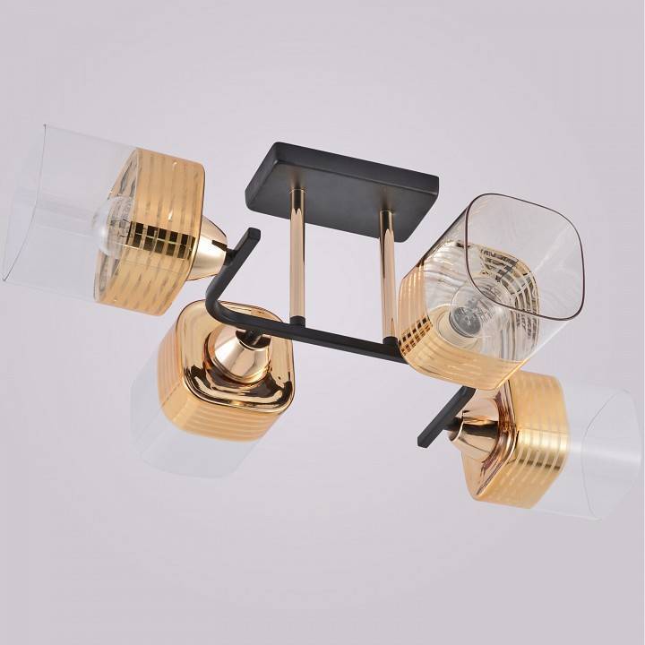 Люстра на штанге Reluce 01615 4 лампы 01615-0.3-04 BK+FGD