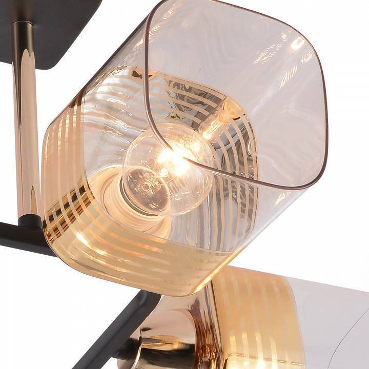 Люстра на штанге Reluce 01615 4 лампы 01615-0.3-04 BK+FGD