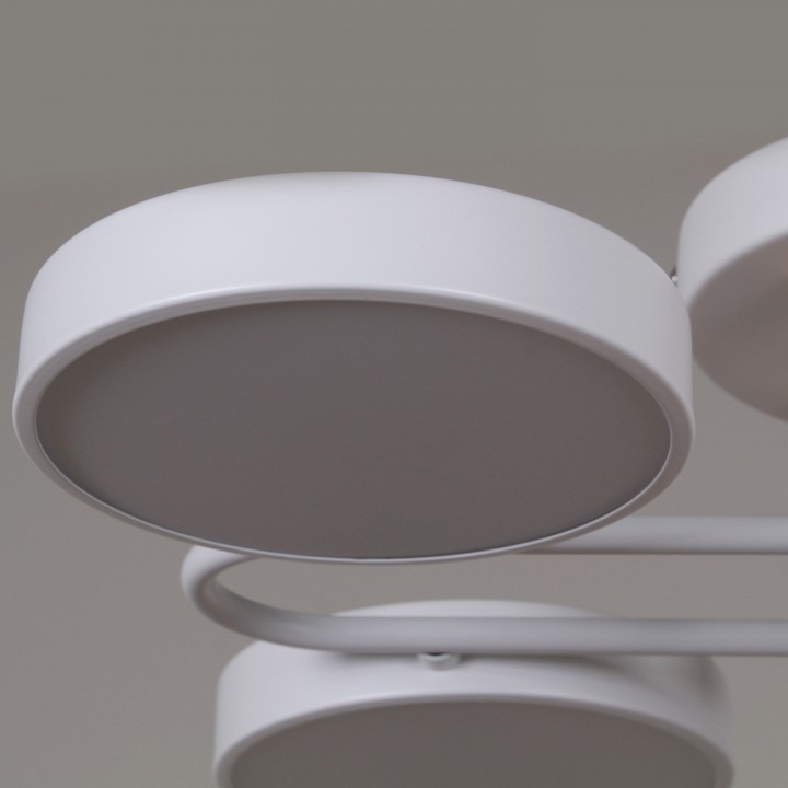 Люстра на штанге De Markt 03322-0.3-08 8 ламп белый дерево 03322-0.3-08 WH+WOOD