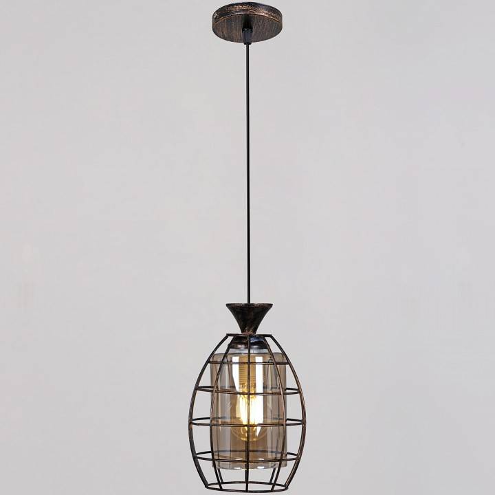 Подвесной светильник 03525-0.9-01 BK+GD